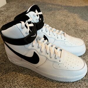 Size 13 - Nike Air Force 1 '07 High (White/Black)